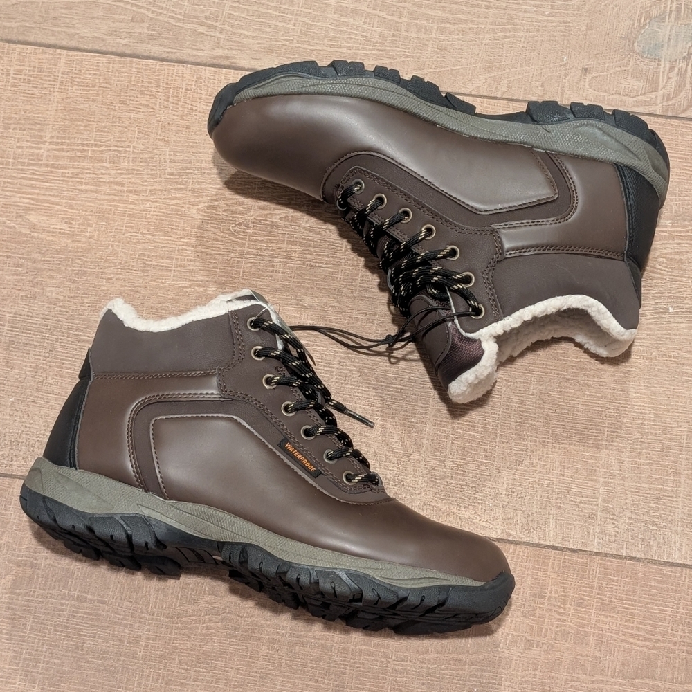 St. John's Bay Dark Brown Waterproof Boots 8.5 New